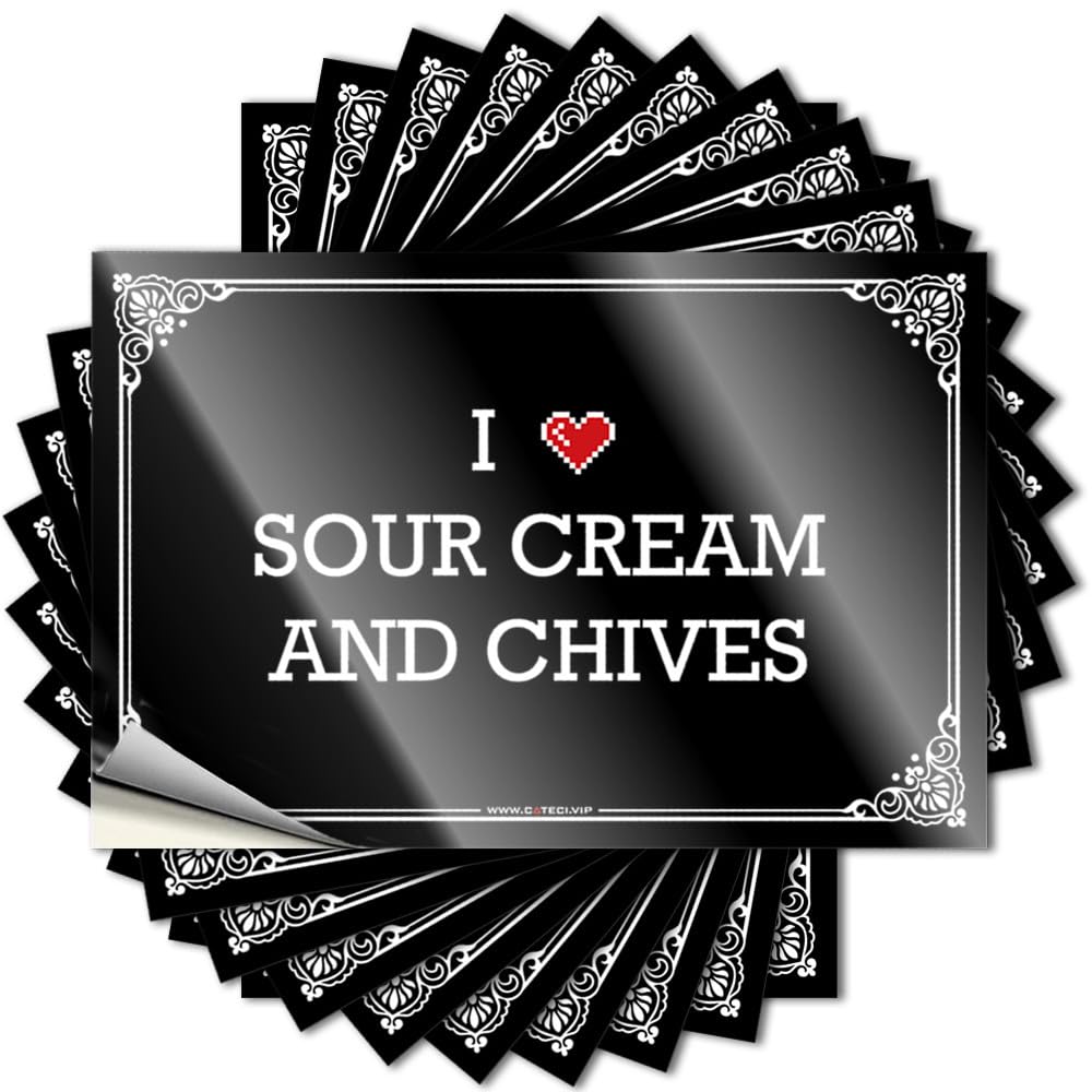 Quote Sweet Housewarming Gift Window I Love Sour Cream and Chives - No Residue Decals for Birthday(12X18CM)