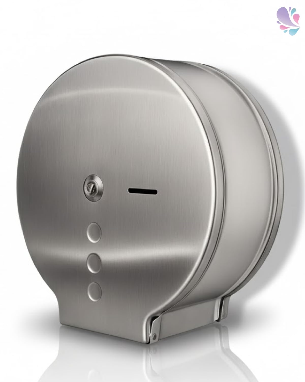 Jumbo Toilettenpapierspender Midi Edelstahl | Edelstahl matt, abschließbar, Wandmontage, Rollen bis Ø 240 mm & robust