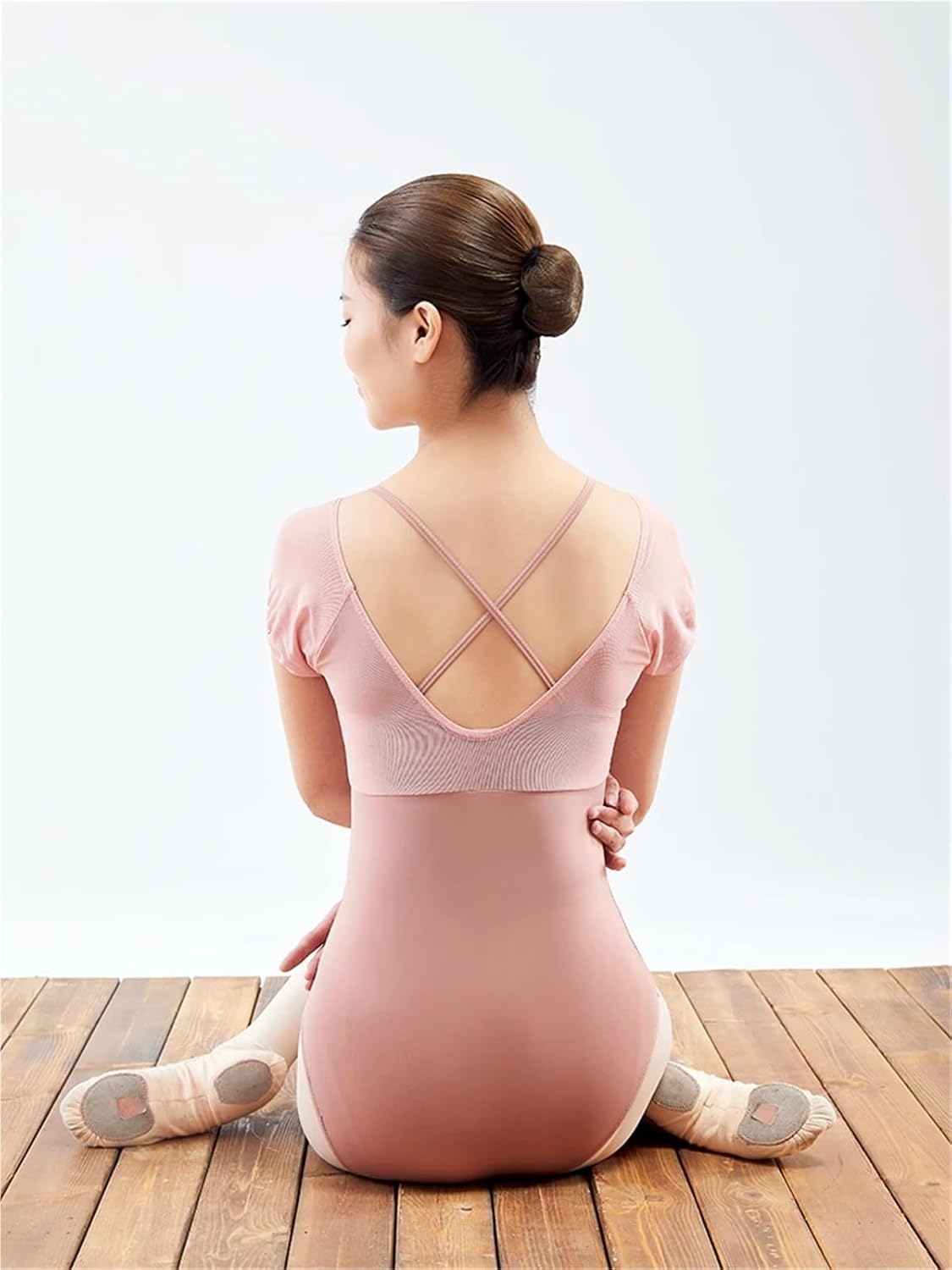 Dance Leotard Short Sleeves Ballet Dance Leotard Adult Lace Dancing Jumpsuit Ballet Dance Practice Leotard