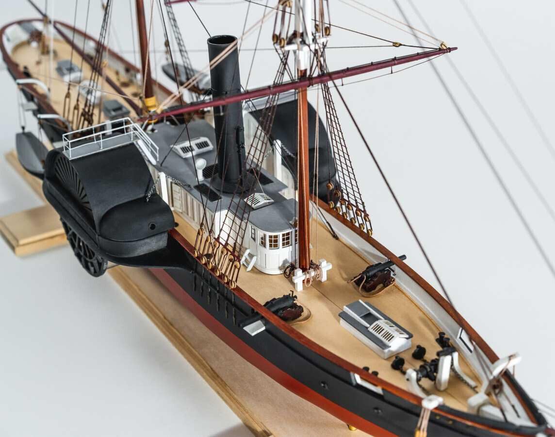 Model Expo Model Shipways MS2270 - USCG HARRIET LANE Steam Paddle Cutter & Gunboat 1857 - Escala 1:96 - Kit de montaje en madera y metal para montar