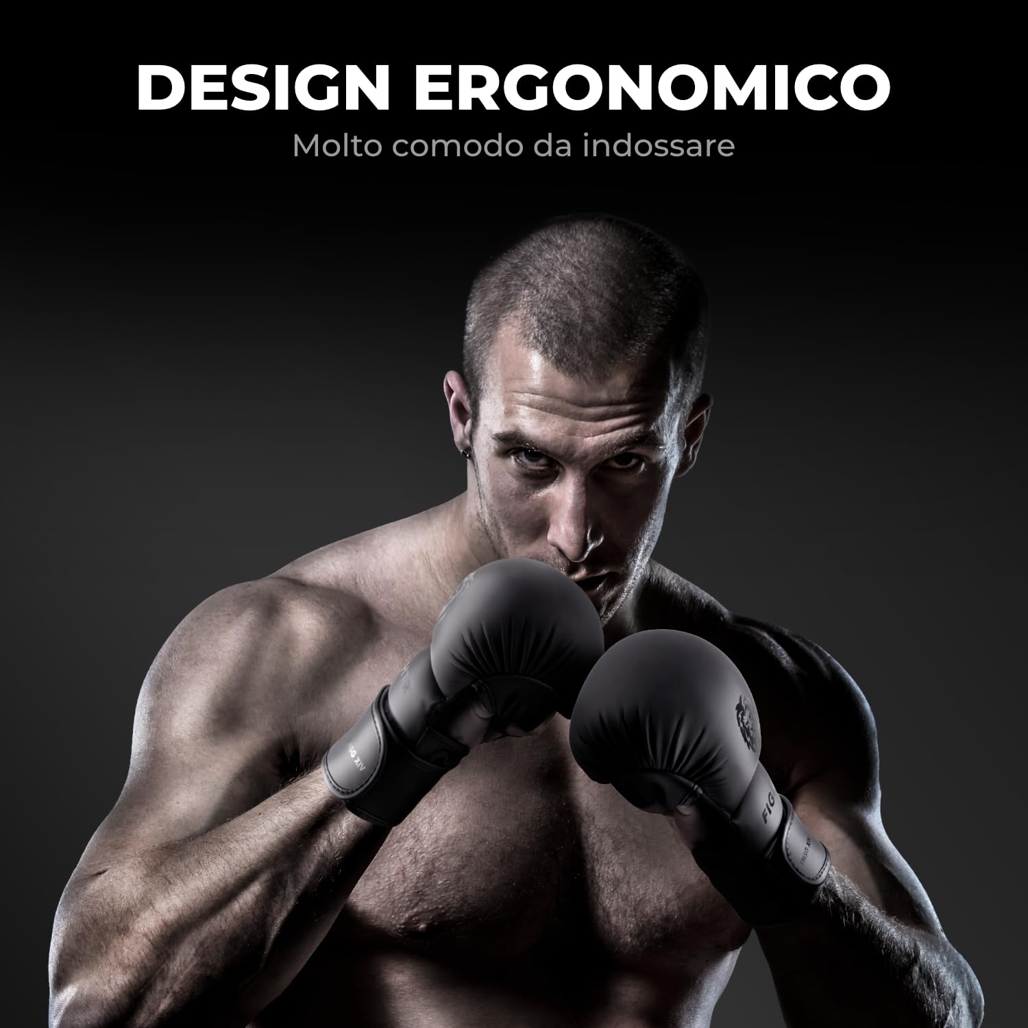 FIGHTR® MMA Sparring Guanti con ottima vestibilità per la massima stabilità | con imbottitura extra spessa | per sparring, MMA, boxe, kickboxing e arti marziali da 07 oz | con borsa per il trasporto