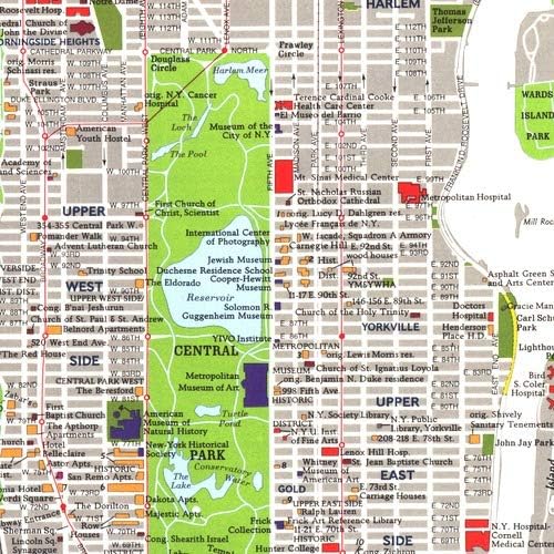 Miniatura 2 de National Geographic Manhattan 1990 - Serie de mapas históricos de pared, 10 x 31.25 pulgadas, lienzo enrollado