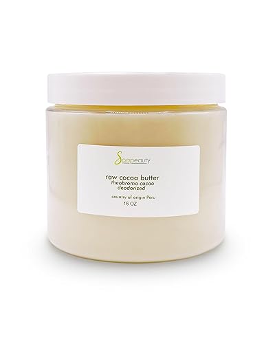 Miniatura 8 de Soapeauty Manteca de cacao cruda, refinada, desodorizada, 100% pura y natural, recetas para el cuerpo, cabello y bricolaje, bálsamos labiales,