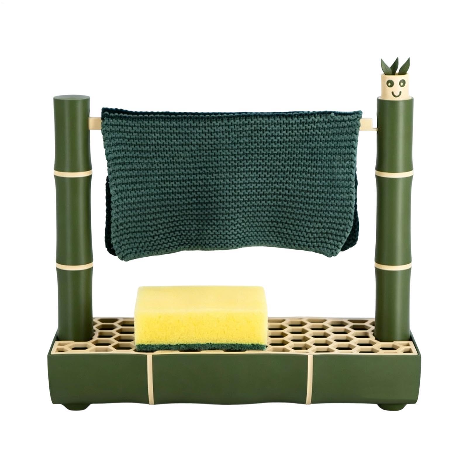 Soporte de esponja para fregadero decorativo para organizar cocinas y baños de apartamentos