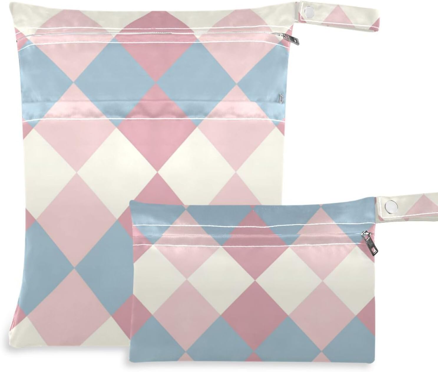 Powder Blue Square waterproof bag for baby 2 Pack diaper bag essential items with handles for beach, beach
