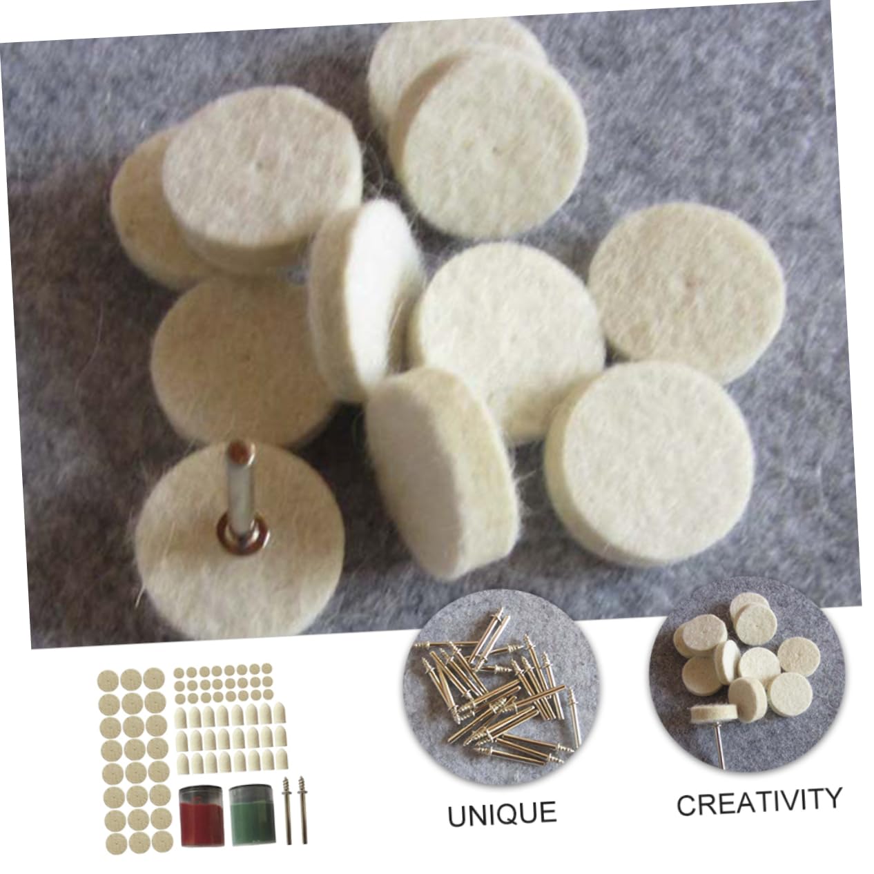 Alipis 152pcs Buffing Wheel Kit Polishing Pads and Grinding Automotive and Finishing for Detail Work