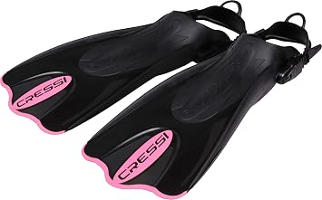Cressi Palau SAF Short Open Heel Fins, Snorkel Fins, Quick Release Pull Tab
