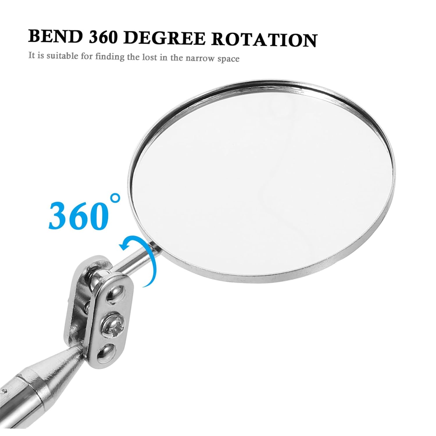 ULTECHNOVO High-tech Auto Round Inspection Mirror Telescoping Car Inspection Tool Comfort Grip