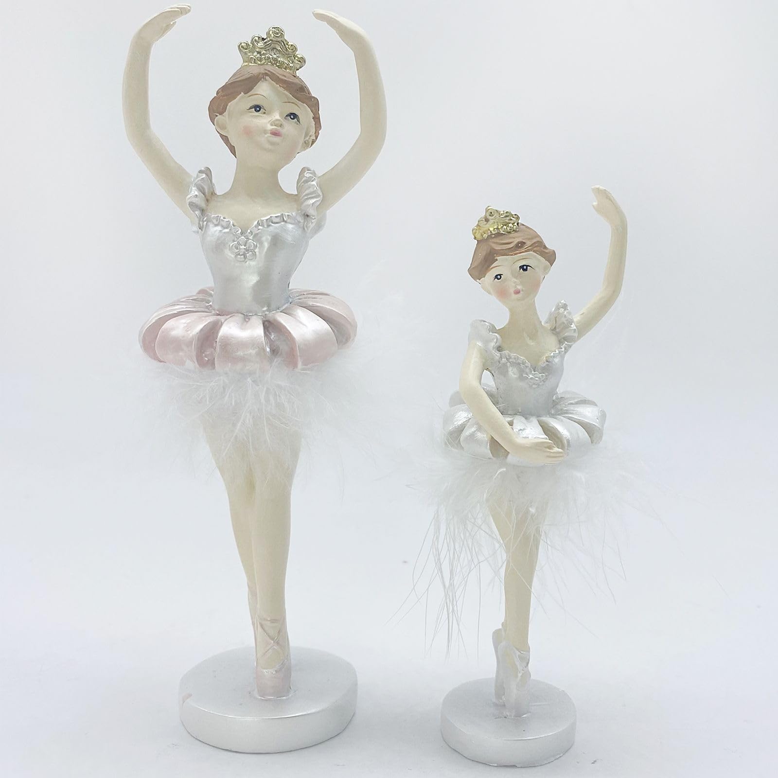 Doni Bomboniere 12 Statuine Ballerina in Resina in Posizioni e Colori Assortiti per bomboniera Economica per Eventi a Tema Danza o Comunione