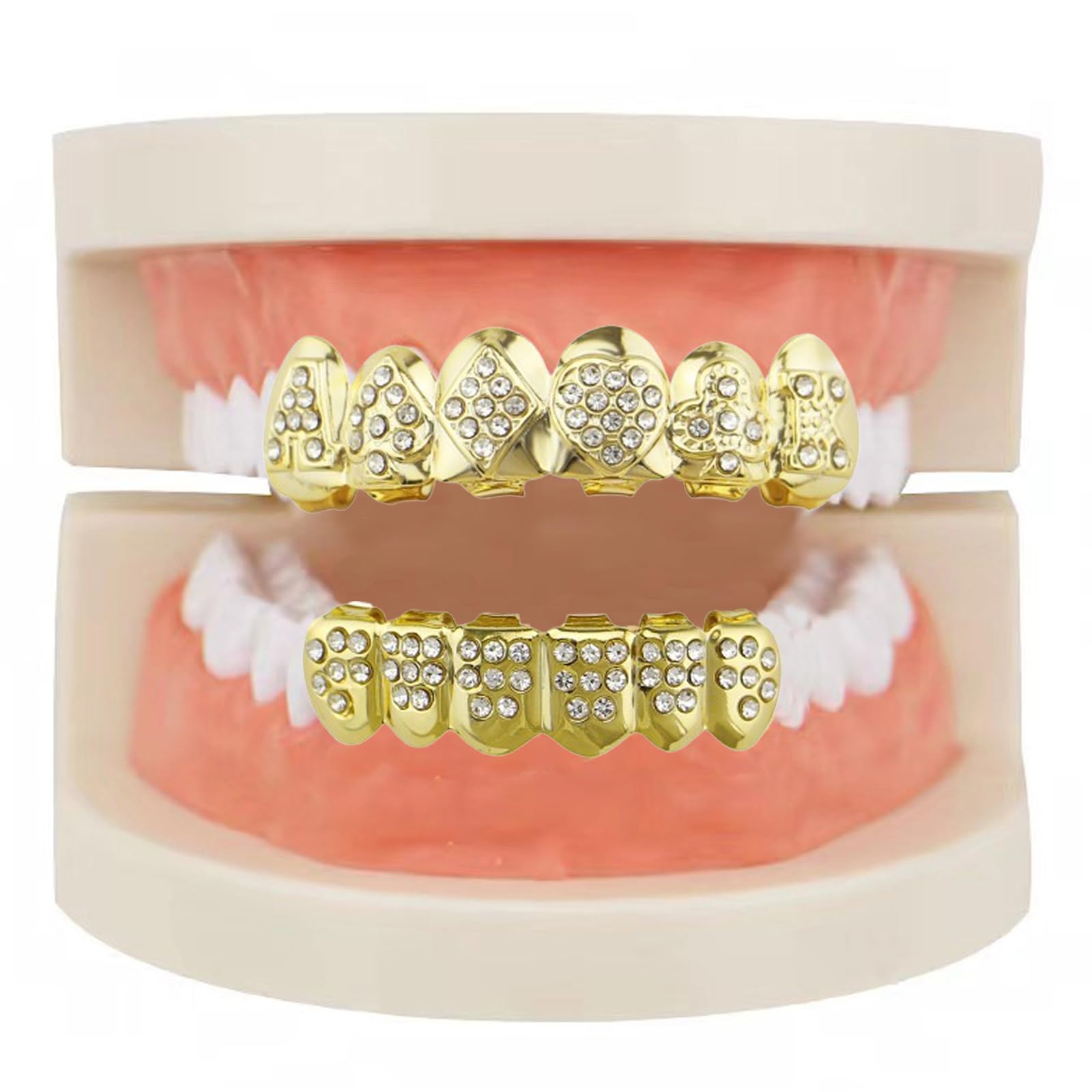 Qiwenr Hip Hop Teeth Grills, Rapper Braces, Bottom Grills, Hip Hop Custom Fit Polished Teeth Grillz - Image 3