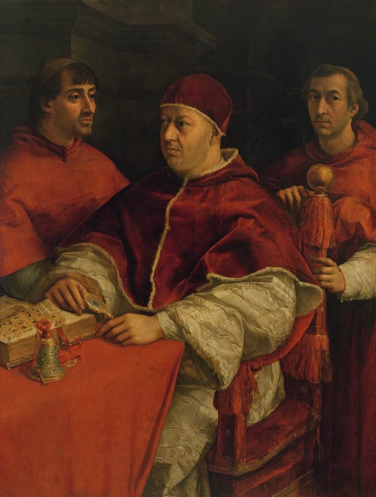 MNMSBFXQMNMSBFXQ Classic Painting Canvas Artwork Oil Paintings Pictures Cardinals Giulio De Medici and Of Rossi by Raffaello Sanzio Raphael Canvas Prints Artwork for Hallway Decor 60x90cm