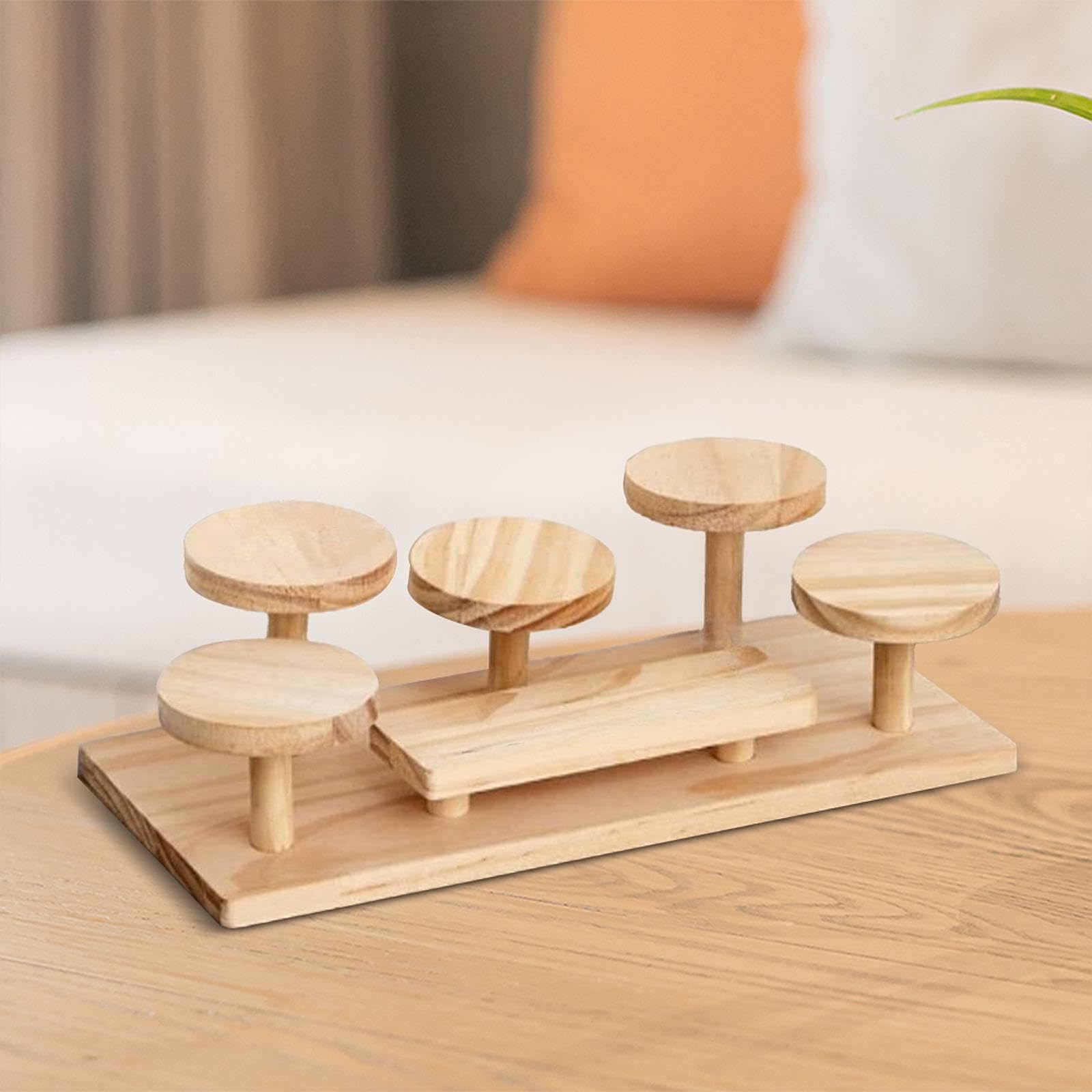 Soporte de Madera para Exhibición de Figuras de Escritorio, Ideal para Juguetes, Maquetas Y Joyería.