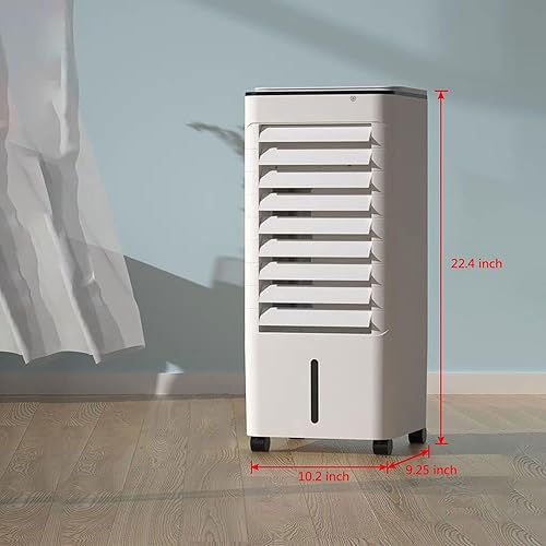 Miniatura 7 de Caynel Aire acondicionado portátil 3 en 1, enfriador de aire evaporativohumidificadorcaja de hielo, temporizador de 12 horas y control remoto,