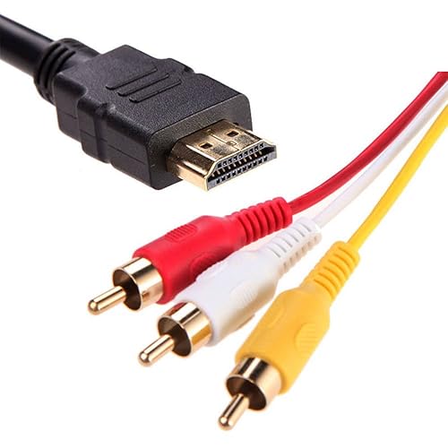 Miniatura 3 de MaxLLTo HDMI macho a 3 RCA AV Audio Video 5FT Cable Cable Adaptador para TV HDTV DVD 1080p