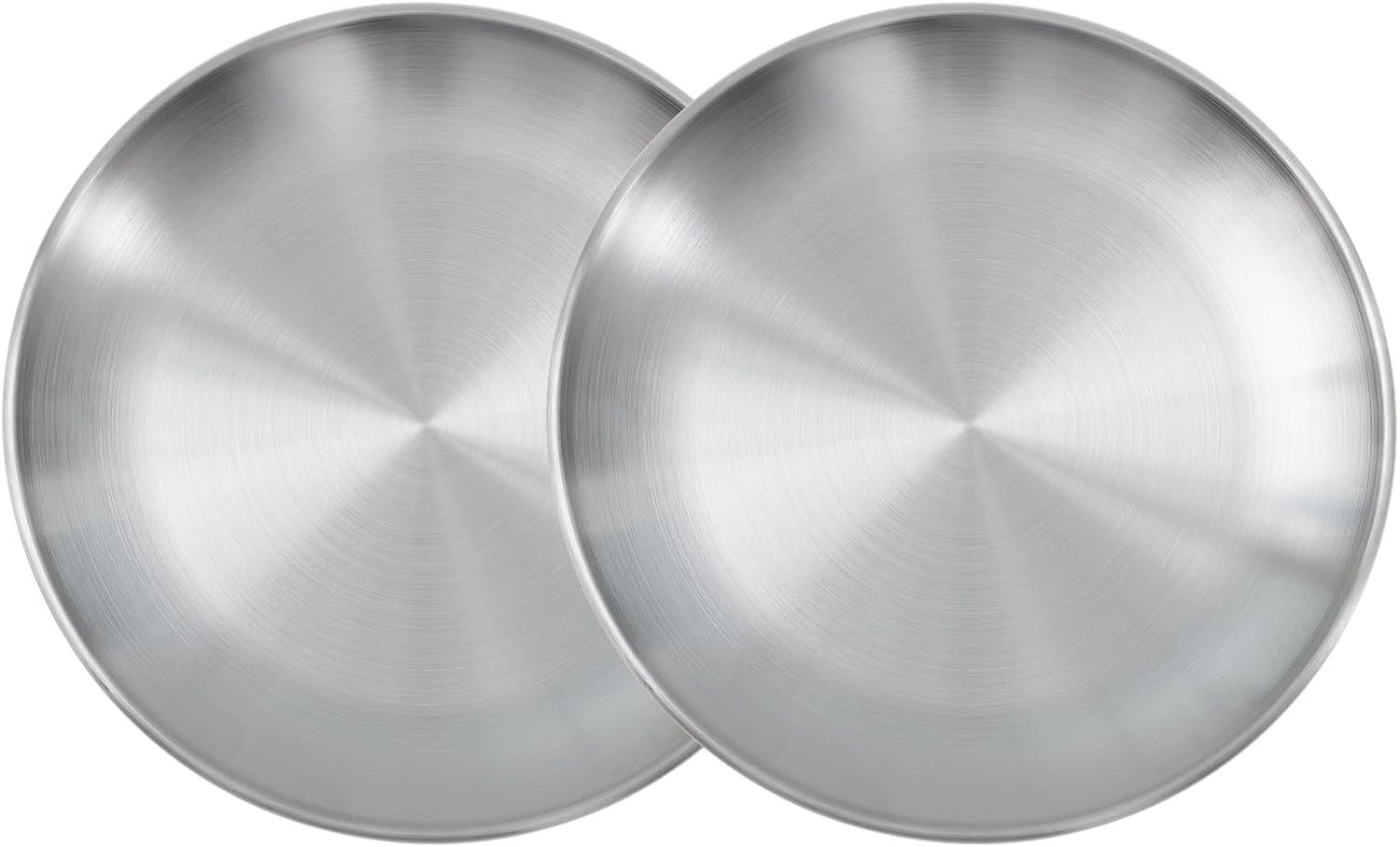 4 PCS 5.5 Inch Small Plates, 304 Stainless Steel Metal Dinner Plates, Gold