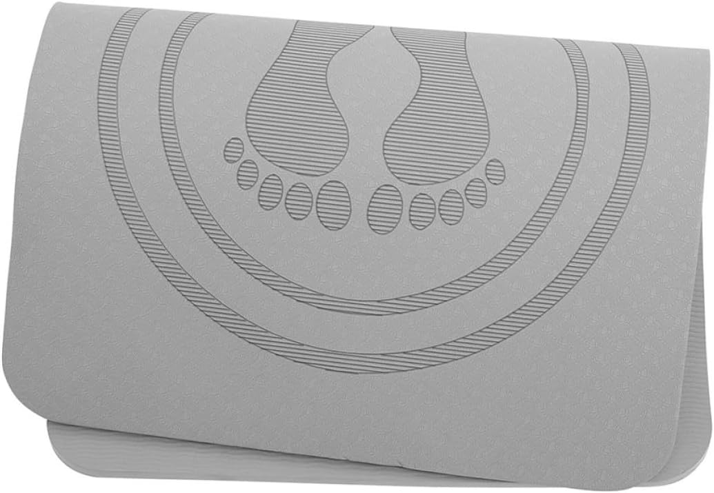 VICASKY Non-slip Tpe Exercise Mat for Jump Rope and Yoga, Thickened 60x40x0.8cm Shock Absorbing Soundproof Fitness Pad for Indoor Home Workout