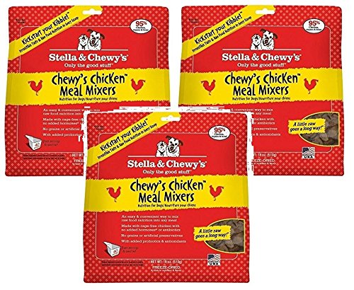 Stella & Chewy's 1 Pouch Freeze Dried Chicken Meal Mixers, 18 oz (3 Pack)