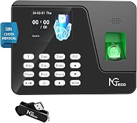 NGTeco NG-AS10 Biometrikus Jelenlét-nyilvántartó Rendszer Kisvállalkozásoknak - USB Adatátvitel, 500 Felhasználó, Excel Jelentések, Áramkima 1