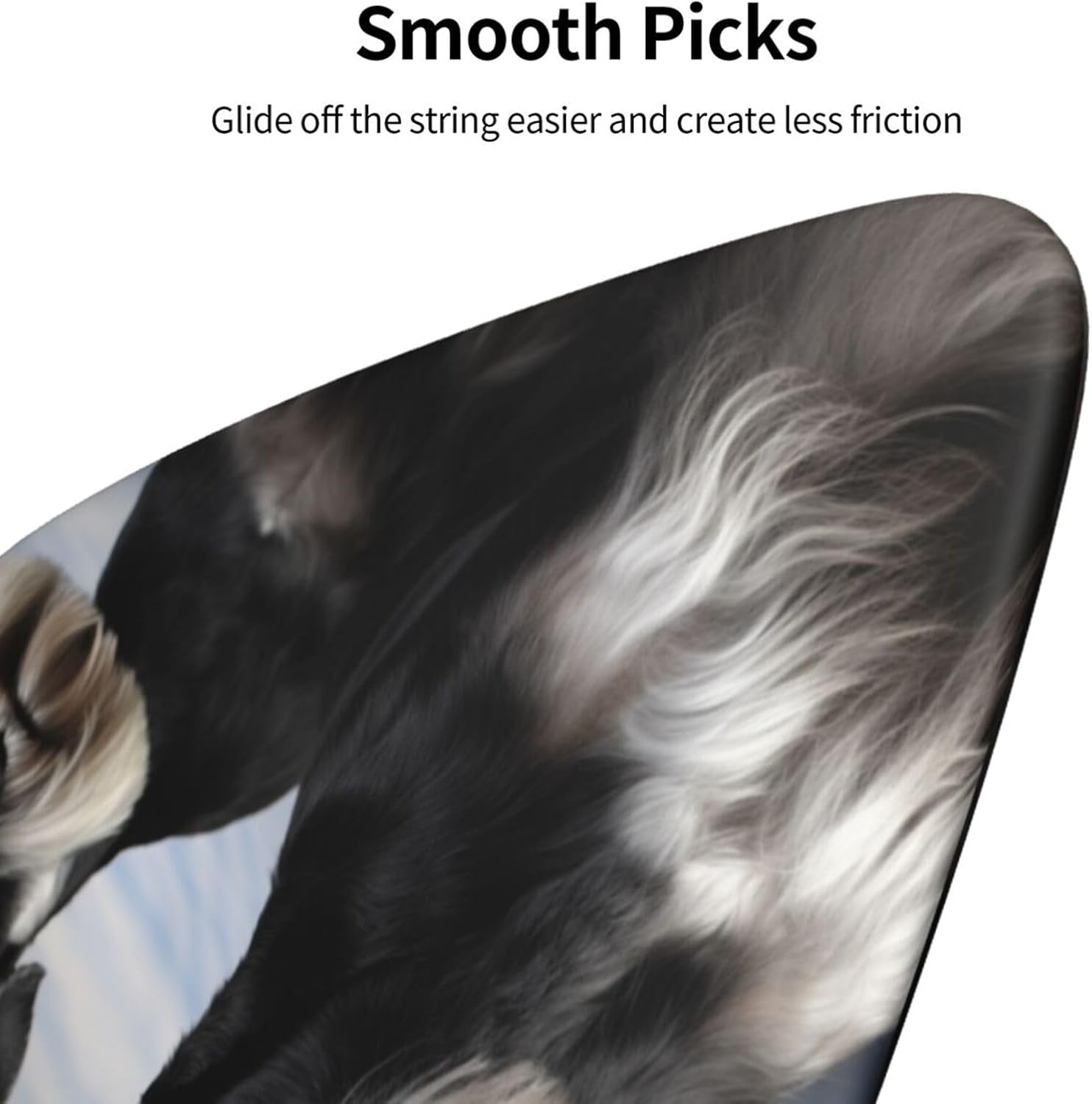 Animal schnauzer dog Guitar Picks 5 Set（30PCS）, Celluloid Plectrums with Guitar Pick Holder, Abstract Art Pics Personalized Custom Guitar Picks for Bass, Acoustic Electric Guitars 0.46mm image 5