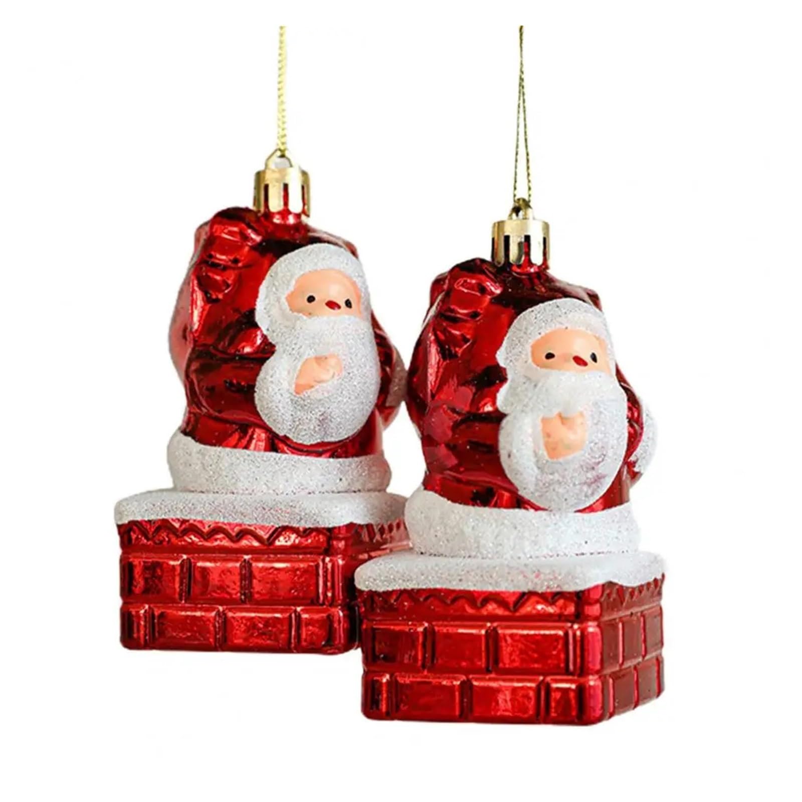 Adorno Arbol Navidad 12 Uds. Exquisito Adorno navideño de Papá Noel, Exquisito con Forma rosquilla Seta, árbol Navidad for con Cadena(B)