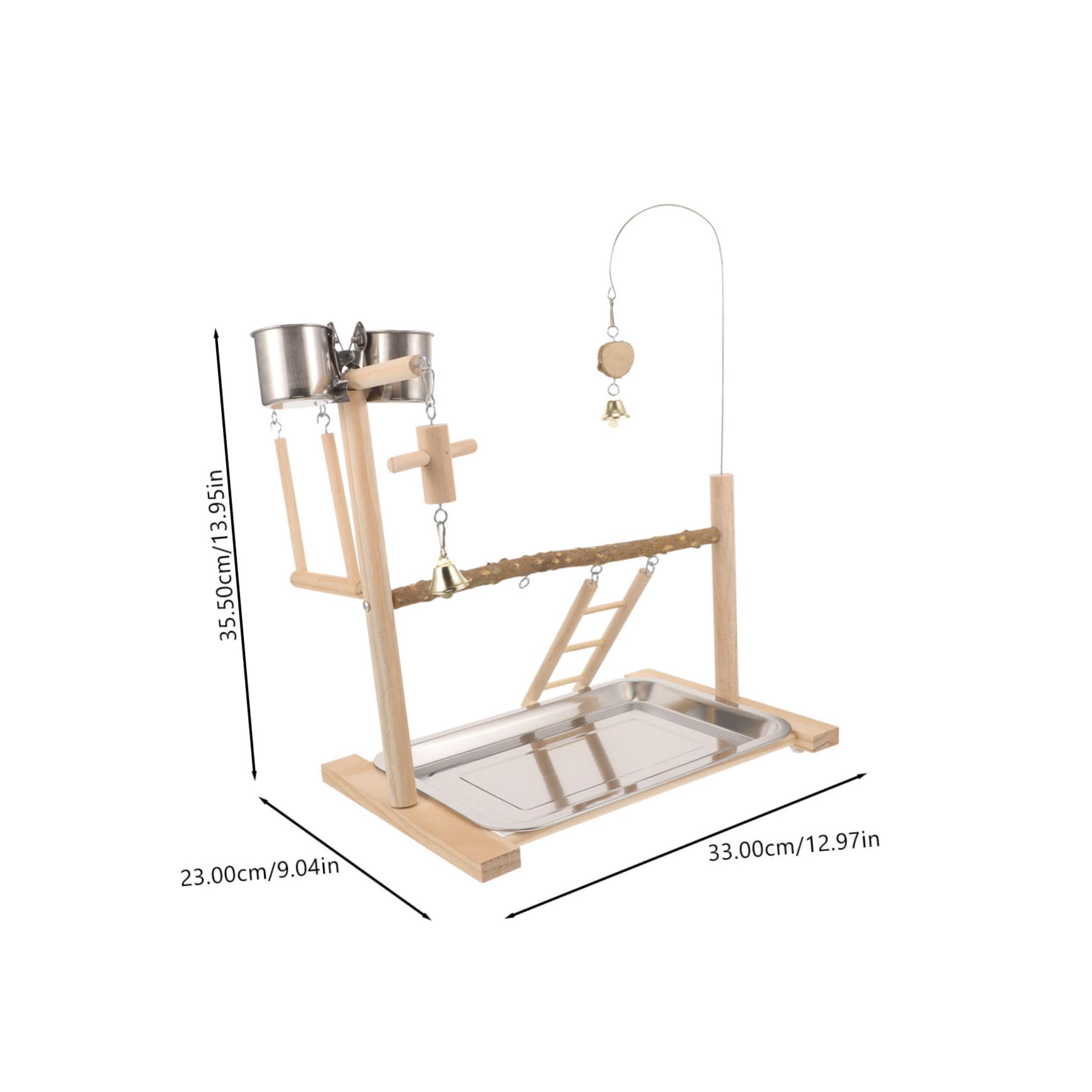 Happyyami 1juego Perch Stand De Madera Natural para Aves Plataforma De Entrenamiento para Periquitos y Loros Soporte Interactivo para Jaulas y Mesas Juguete De Masticación para Salud y