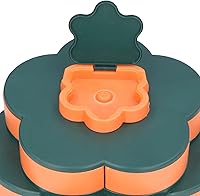 Vista 8 de Bandeja para servir aperitivos, caja de almacenamiento de aperitivos en forma de flor con tapa, contenedor multifunción de gran capacidad