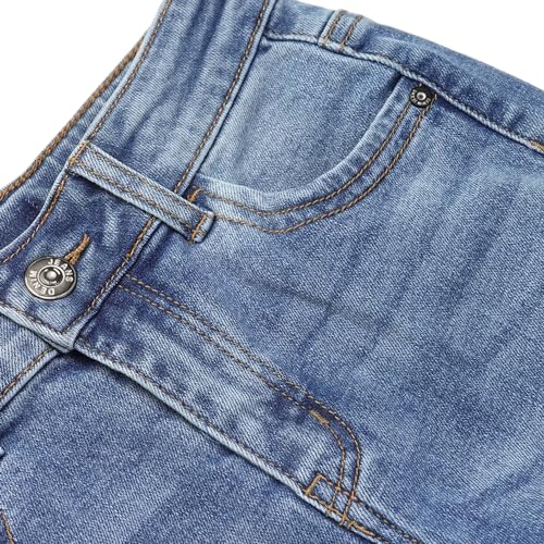 KIDSCOOL SPACE Girls Flared Denim Pants, 18M-14T Wide Age Ranges Elastic Waistband Inside Stretchy Slim Jeans4
