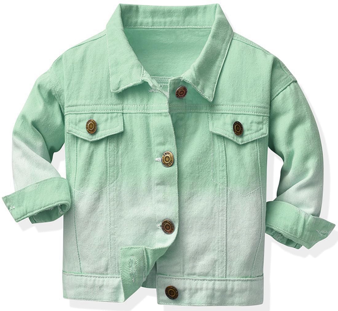 Cromoncent Toddler Jean Jacket for Girls and Boys Long Sleeve Denim Jacket
