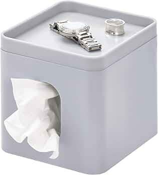 Amazon.com: IDesign Facial Tissue Box Cover for Bathroom and