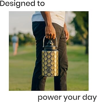 Coldest 128 oz Tumbler with Handle and Straw - 100% Spill Proof Tumbler with Straw (3 Lids) - Stainless Steel Insulated Leakproof Tumblers for Women & Men - Cup Holder Friendly - 128 oz (Starry Night)