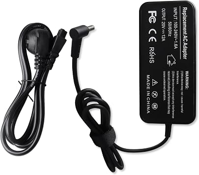 240W Laptop Charger for ASUS ROG Strix G15 G17 G513QM G513QR G713QR ROG Strix Scar 15 17 G533 G733 G733QM ROG Zephyrus M16 GU603 Adapter for Asus ROG Zephyrus S11 7 M16 MG16 G15 (6.0 x 3.7 mm)