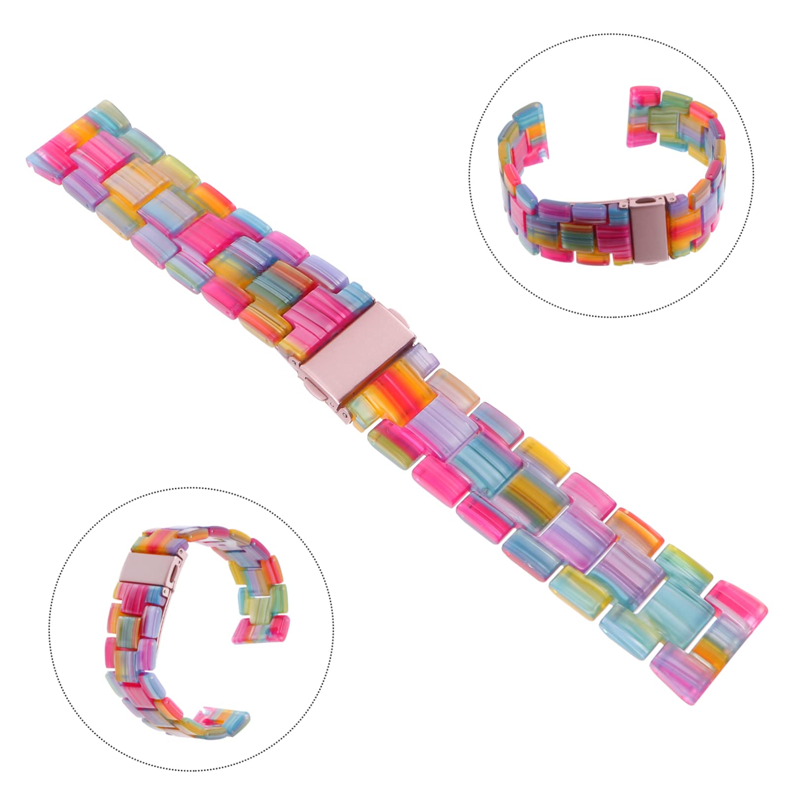 Housoutil 2 Stück Ersatz-uhrenarmbänder 22 Mm Harz-uhrenarmband Für Smartwatch Edelstahlverschluss Sportuhr-armband Kratzfestes Material