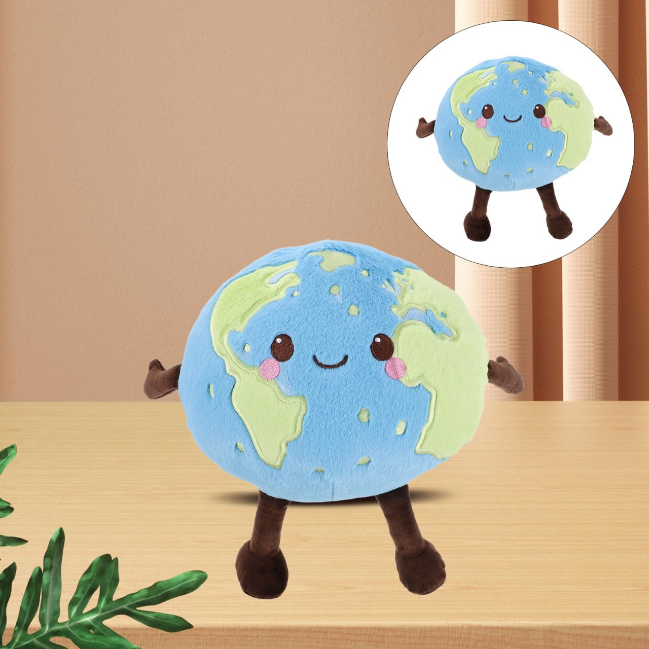 BESPORTBLE Peluche Terra Rotonda - Cuscino Pianeta Educativo in Peluche - Cuscino Bambola Astronomia Spazio per Decorazione Camera dei Bambini