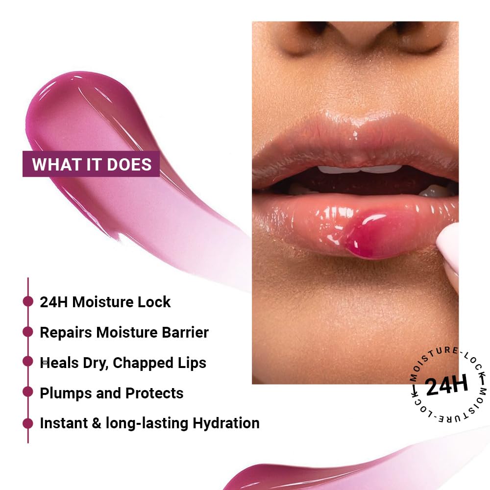 Sereko Hydra Peptide Tinted Lip Balm for Dry & Chapped Lips With Ceramides & Squalane | Long Lasting Hydration, 24H Moisture Lock, Plumps & Smooths | For Women & Men | Raspberry Sorbet - 16gm (Pack of 2) 1
