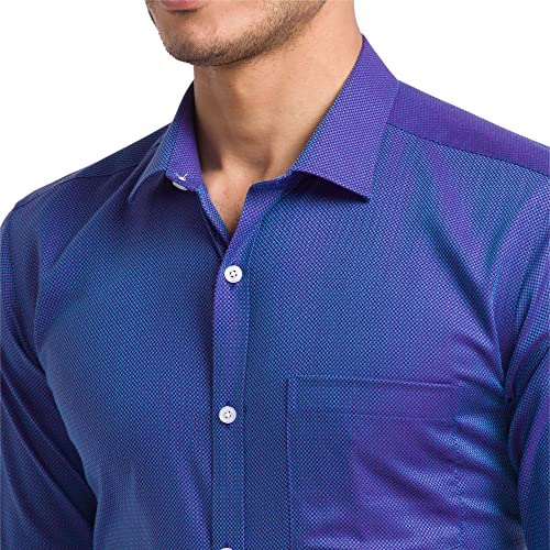 Image of Park Avenue Men's Pure Cotton Print Pattern Slim Fit Cut Away Collar Full Sleeve Casual Shirt