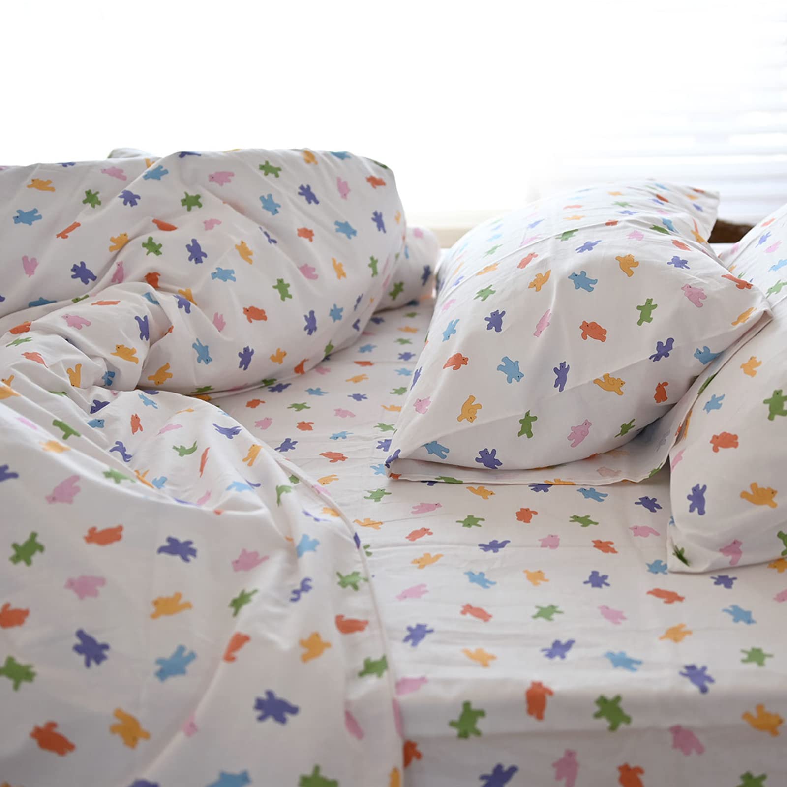 Housse de couette vintage en coton doux 48x74cm avec fermeture éclair pour lit