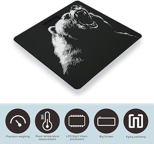 Miniatura 3 de Angry Bear - Báscula de baño digital inteligente y precisa con pantalla LCD de fácil lectura