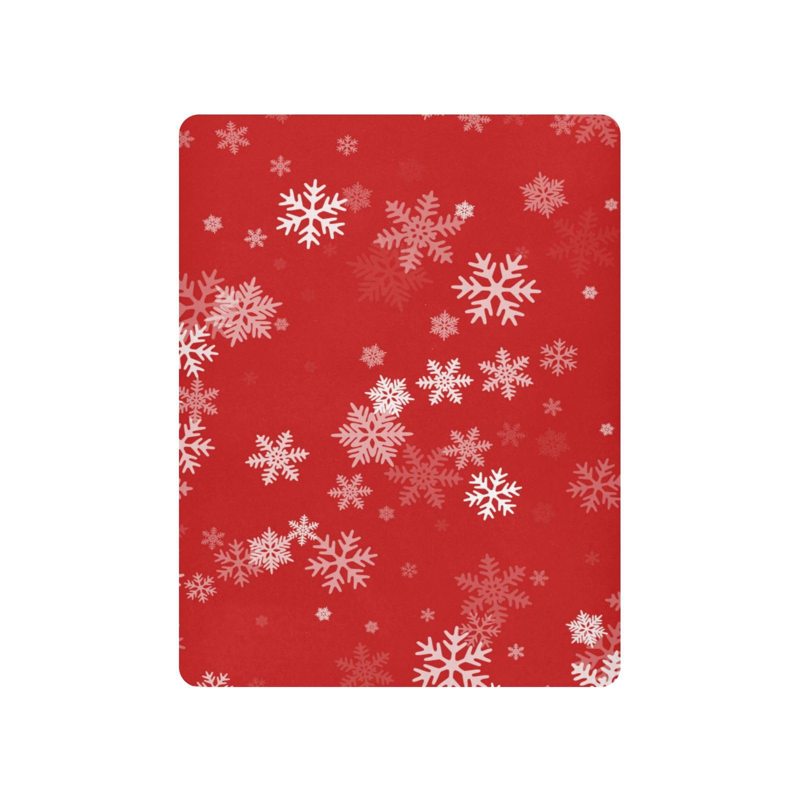 Moudou Christmas Snowflake Red Playard Sheet for Boy Girls, Soft Breathable Fitted Toddler Sheet for Standard Playard Bed Mattress, 39 x 27 x 5 Inch