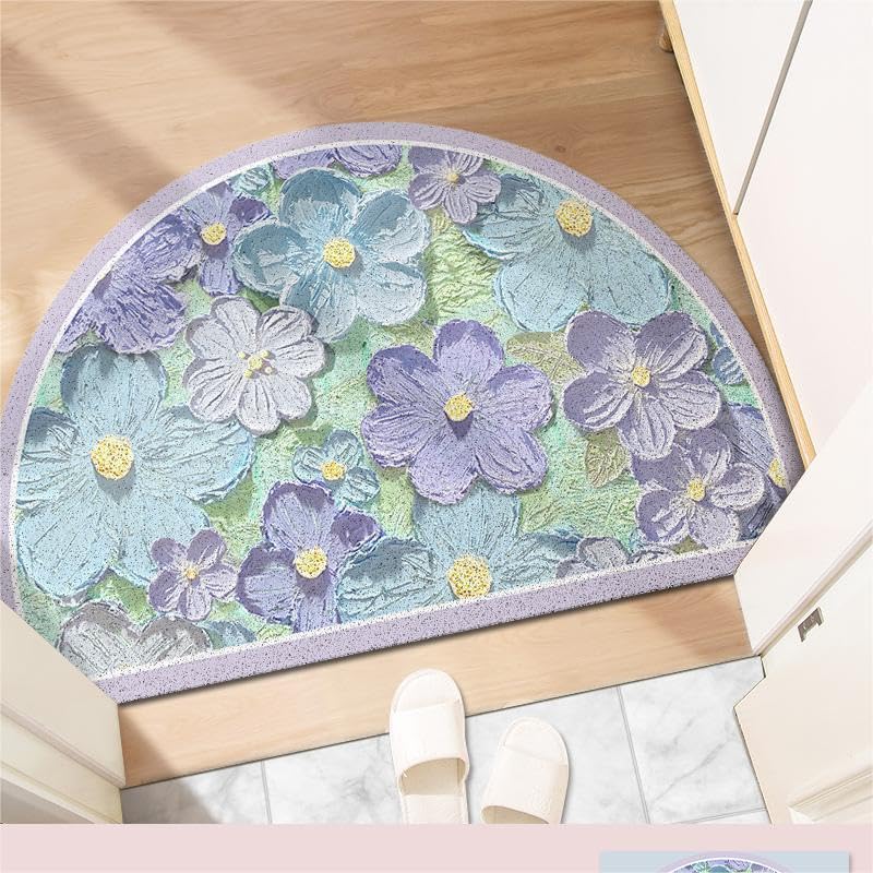 Paillasson pour empêcher la saleté d'entrer avec revêtement PVC violet bleu