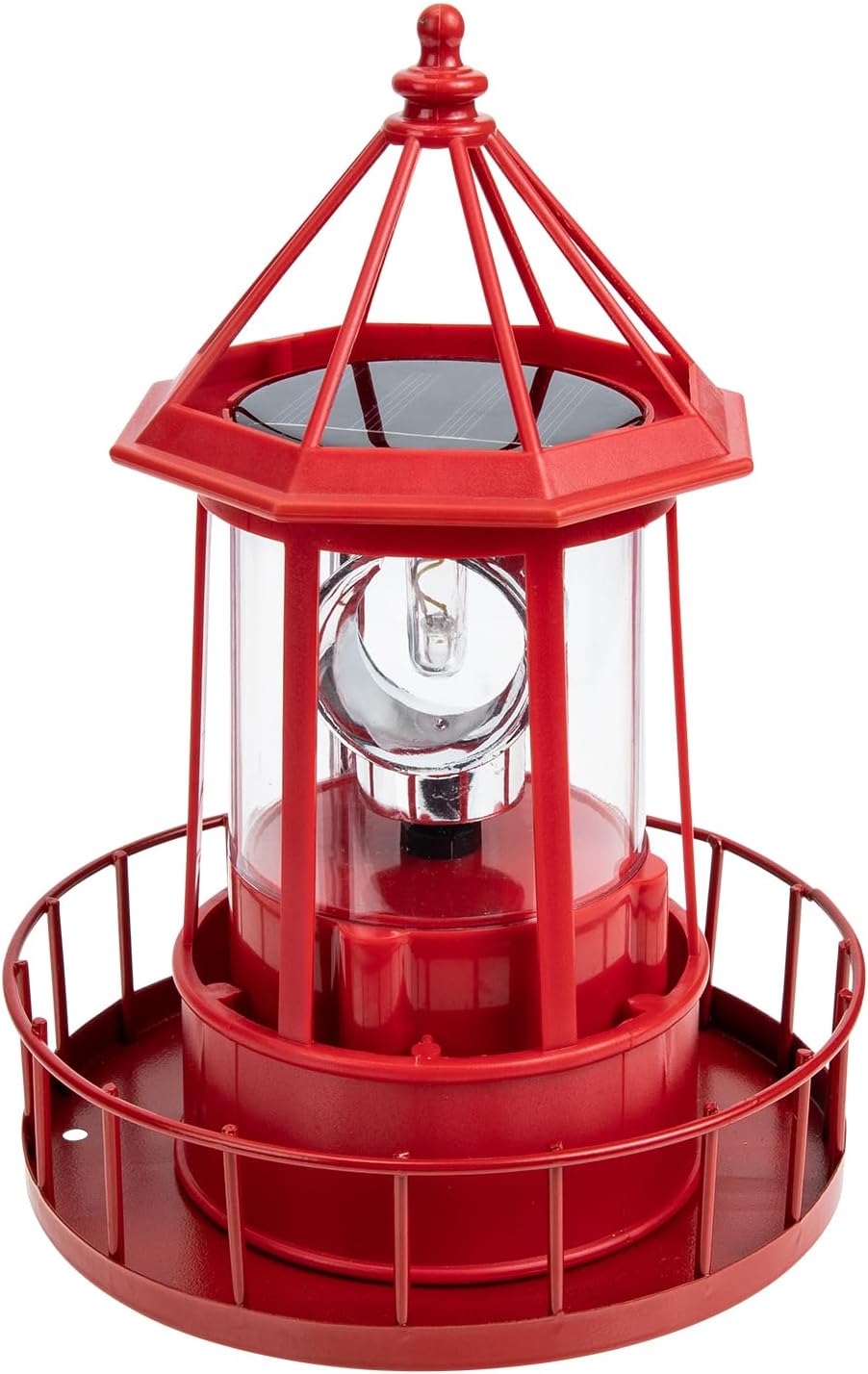 Operitacx Solar Lighthouse Rotating Outdoor Garden Light Waterproof Landscape Lamp for Patio Lawn Pathway Decor