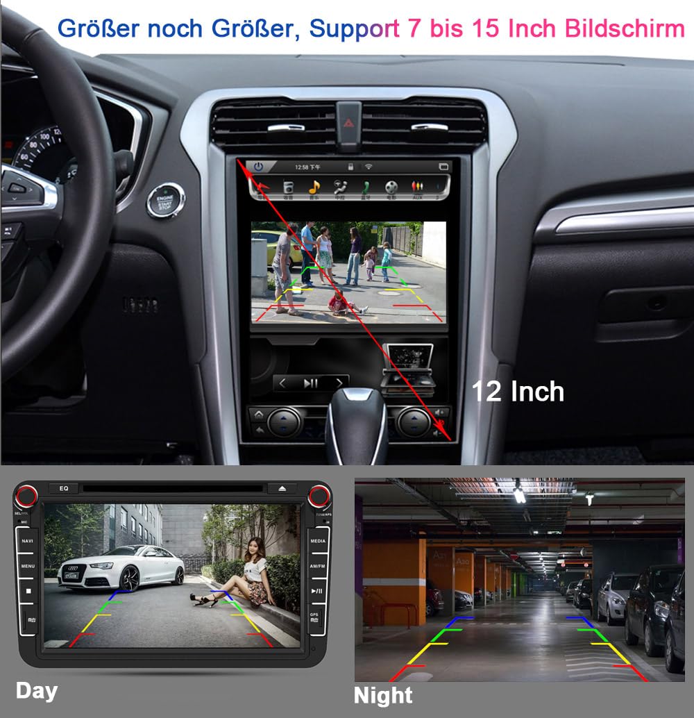 Trzecia lampa hamowania, kamera podwójna kamera cofania z wyświetlaczem LCD o przekątnej 7", zamiennik lusterka wstecznego do Fiat Van Wezel, Opel, Vauxhall, FIAT, Ducato, III, Citroen, Jumper, II