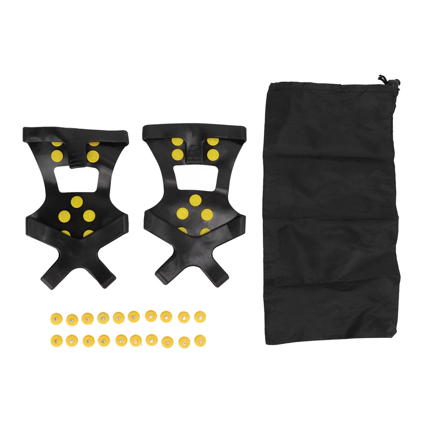 Ice Snow Traction Cleats, Snow Grips for Boots Shoes with 10 Spikes Anti Slip Crampon Cleats for Women Men Walking on Snow Climbing Fishing Walking (M)