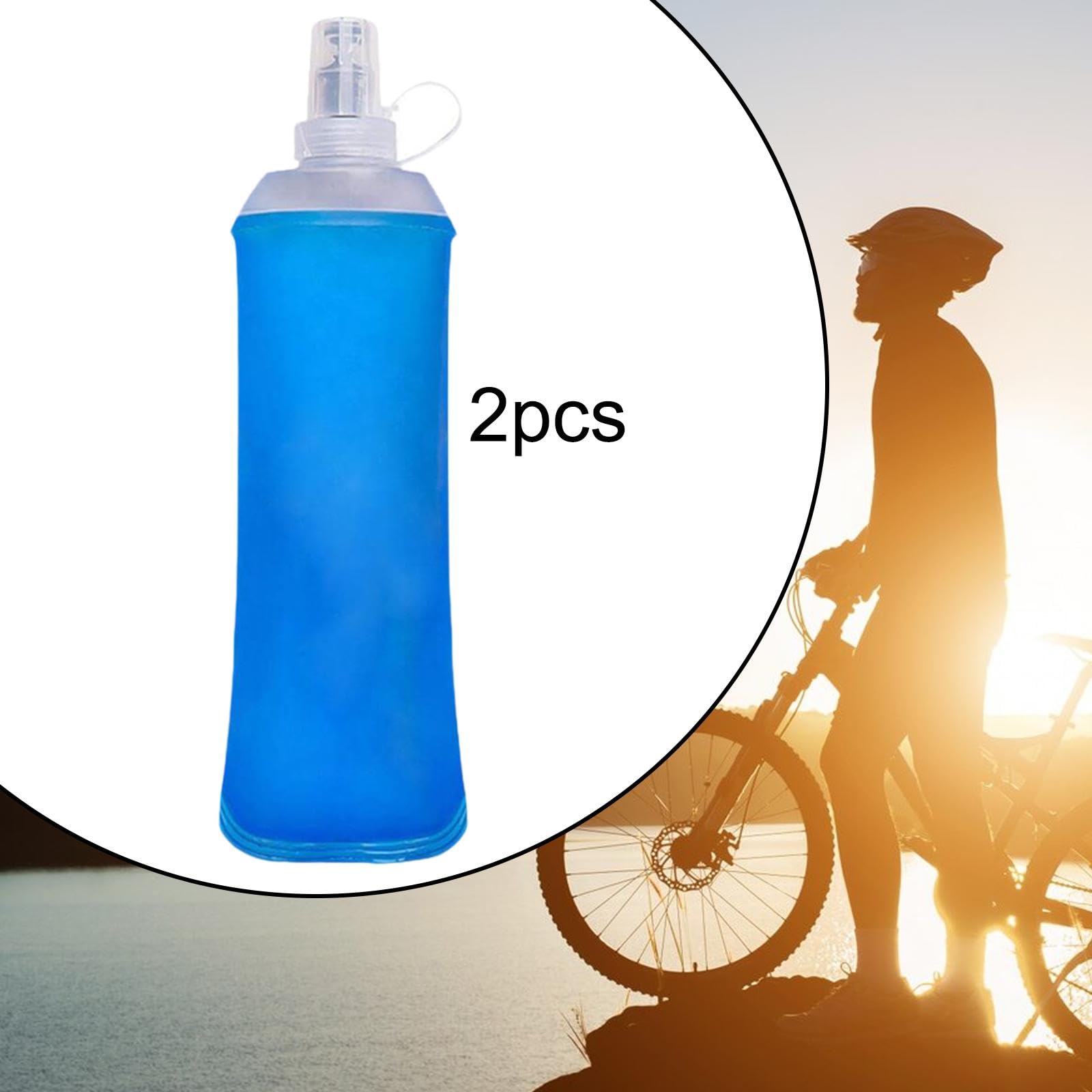 5 x weiche Trinkflaschen, auslaufsicher, 500 ml, für Laufen, Joggen, Wandern, 2 Stück