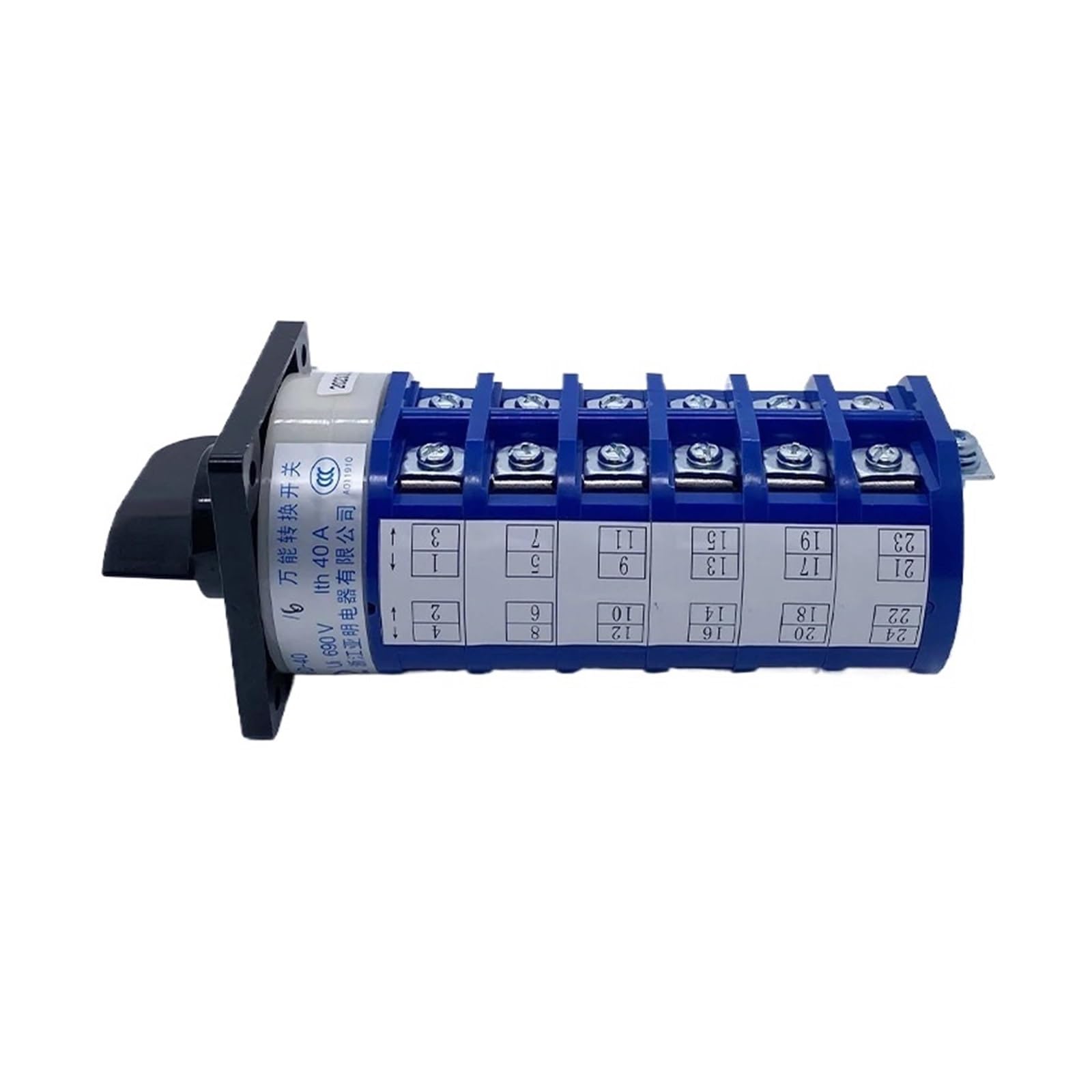 Conmutador de leva giratoria， Interruptor de leva de 40A, 24 terminales, 5 posiciones, interruptores de cambio giratorios DIY, LW5-40/6, control de diferentes cargas