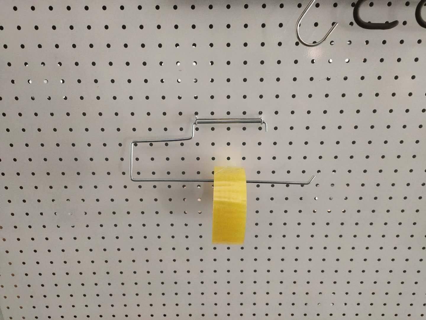 2 Pack Stainless Steel Pegboard Paper Towel Holder, Pegboard Organization Accessory Hook, Hooks for Any Peg Board Widely Use in Garage, Tool Shed, Craft Room, Workbench, Kitchen, Laundry Room