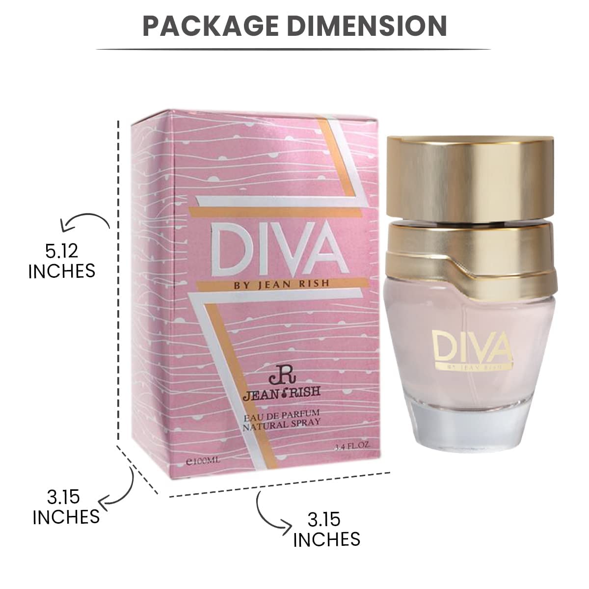 Diva por jean rish perfume edp para mujer 4oz