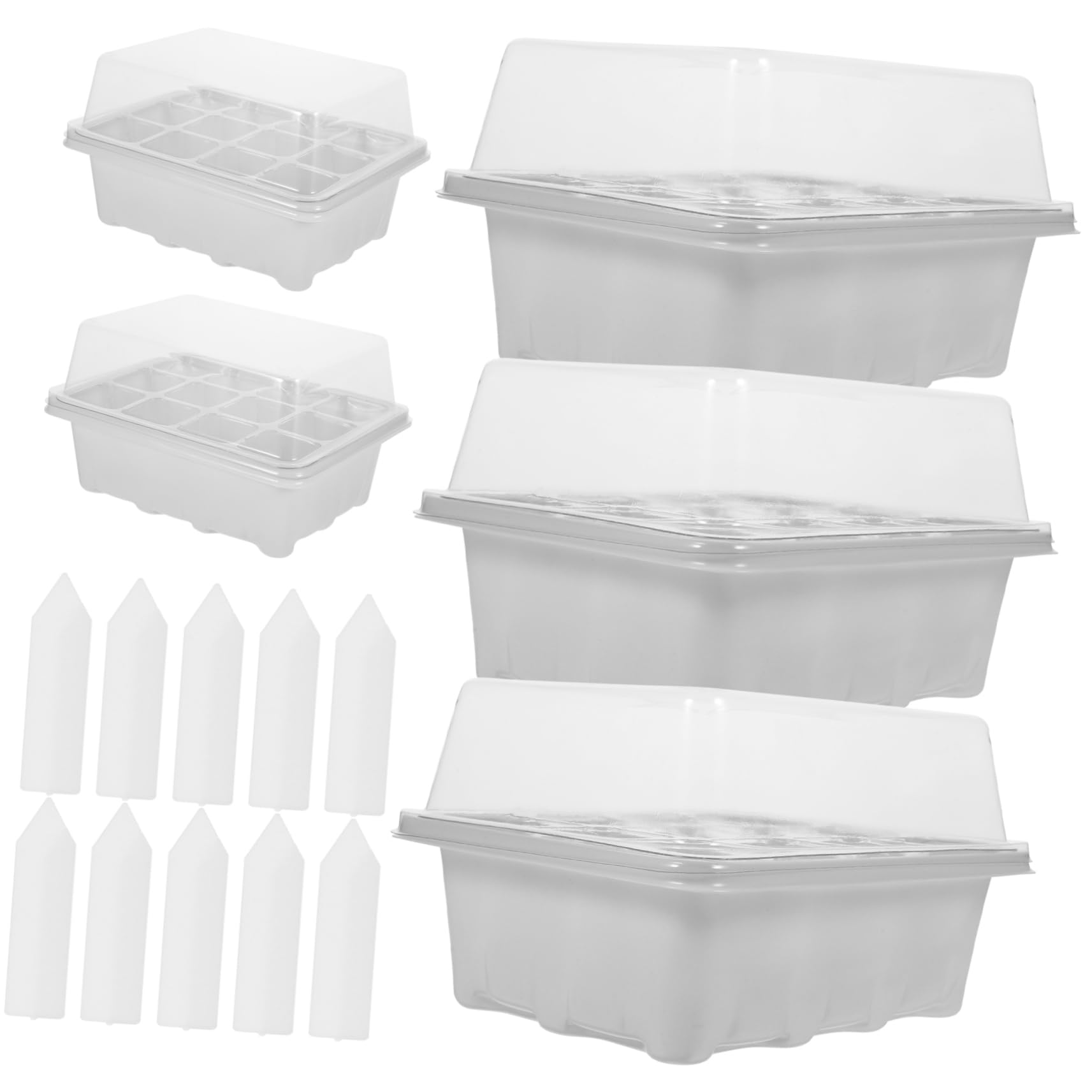 BESPORTBLE 4sets Vassoi per Germinazione Coperchio Kit di Terriccio per Piantine Pet e Accessori per Giardinaggio Adatti per Casa e Giardino