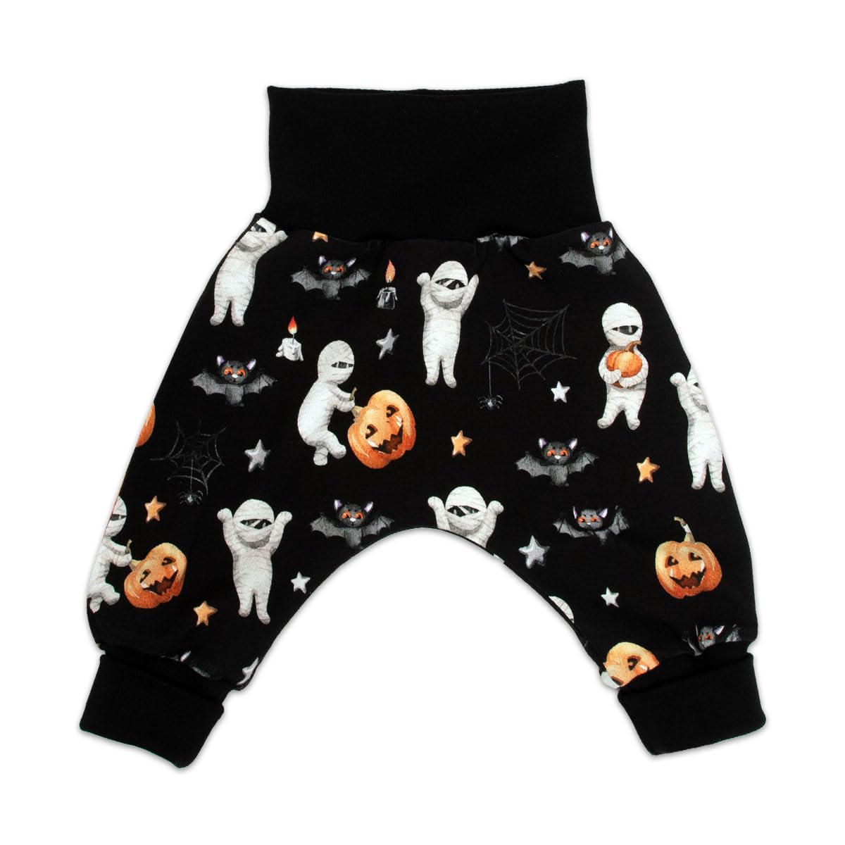 Halloween Pumphose "Mumien" - Fledermaus Kürbis - Geschenk Geburt Babyparty - handmade in Deutschland - Öko Tex Zertifizierte Stoffe