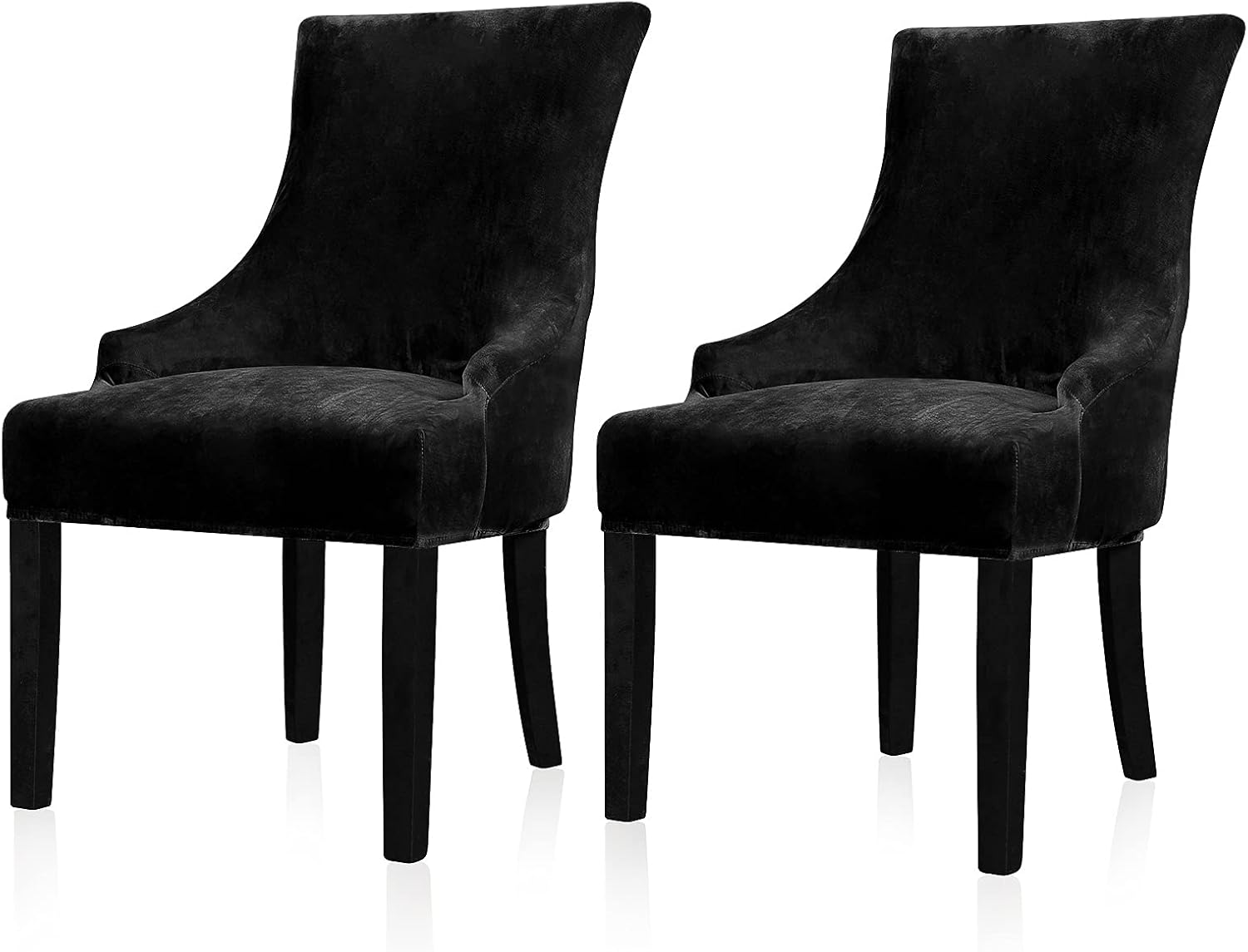 Lellen Velvet Stretch Wingback Chair Cover Slipcover