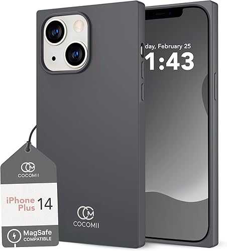 Cocomii Funda cuadrada compatible con iPhone 14 Plus, compatible con MagSafe, silicona, lujosa, delgada, mate, suave al tacto, microfibra,